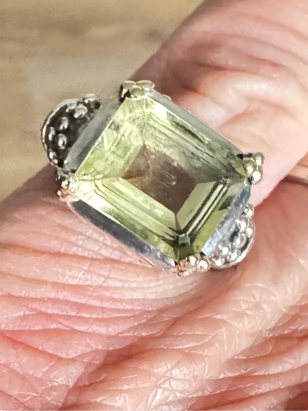 925 & 18k Samuel B Lemon Quartz Ring